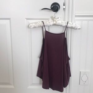 Maroon halter neck loose tank top